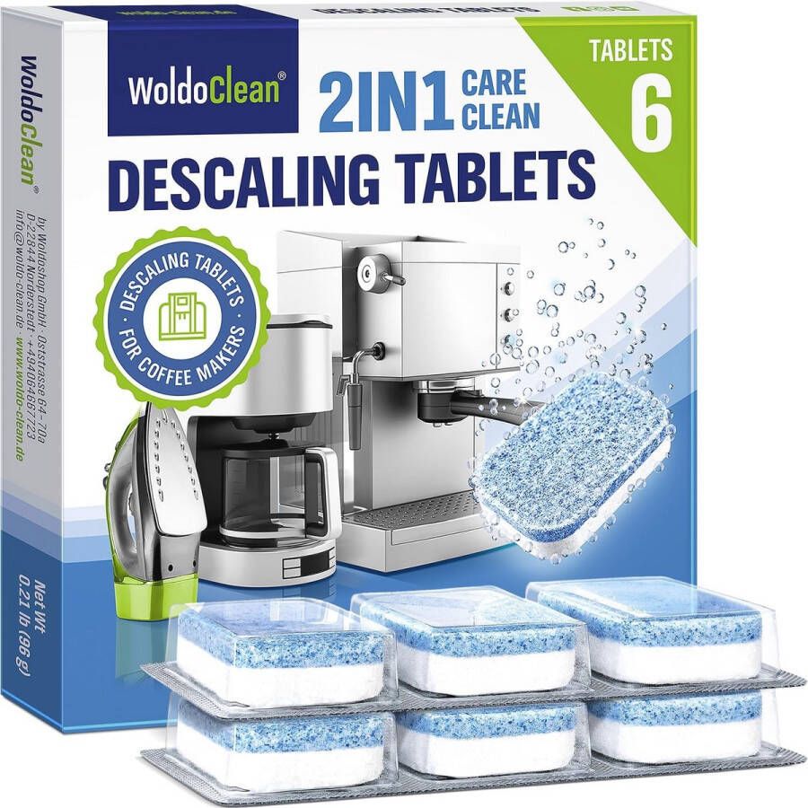 Ontkalkingstabletten voor volautomatische koffiemachines 6 x 16g Efficiënte reiniging en onderhoud