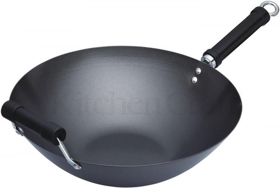Oosterse Wok Roerbakpan Aziatisch Koken Koolstofstaal 355 cm
