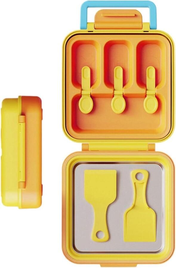 Op steel vormen Yoghurtmakers Gezonde snacks maken Multifunctioneel ontwerp 21.7 x 19.1 x 7.1 cm Geel
