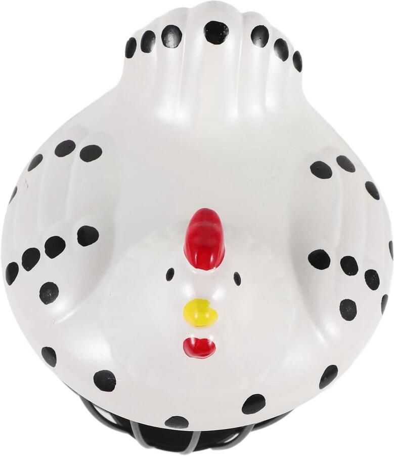 Opbergmand Eieren Keukenmand Mand Keuken Organiseren Decoratief Kip Design 21 cm Multicolor
