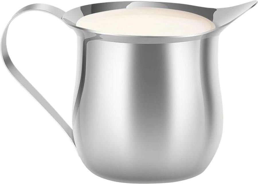 Melkopschuimer Kan Opschuimkan Koffie Latte Art Maken Roestvrij Staal 240 ml Zilverkleurig