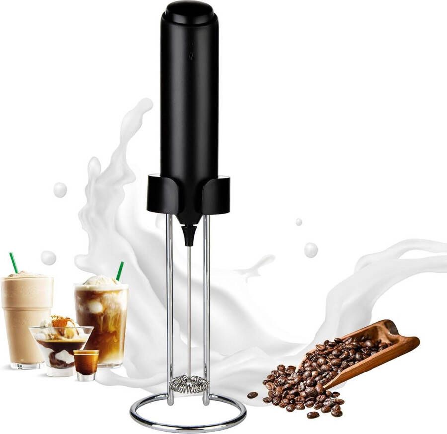 Oplaadbare draagbare elektrische melkopschuimer USB C-oplaadstandaard Krachtige garde voor lattes koffie warme chocolademelk frappe mixer