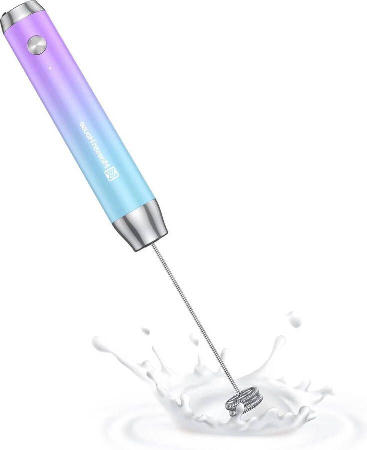 Oplaadbare draagbare melkopschuimer elektrische schuimmaker waterdicht roestvrij staal garde drankmixer schuimapparaat voor latte cappuccino