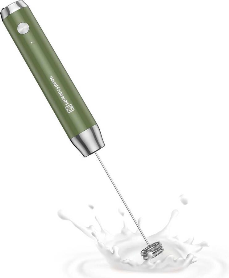 Oplaadbare draagbare melkopschuimer elektrische schuimmaker waterdicht roestvrij staal garde drankmixer schuimapparaat voor latte cappuccino