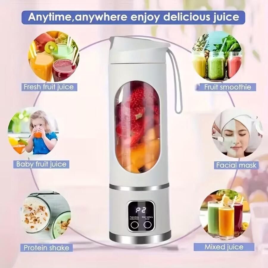 Oplaadbare Draagbare Snoeier en Handheld Makkelijk Schoon te Maken Perfect voor Smoothies Milkshakes & Verse Fruitdranken