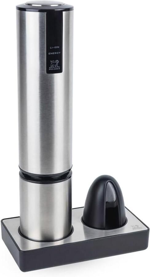 Oplaadbare elektrische kurkentrekker van roestvrij staal met oplaadstation en capsulesnijder Lange batterijduur en snel opladen