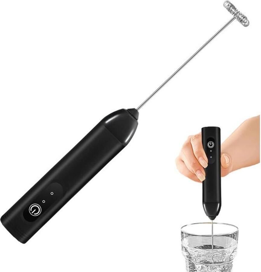 Oplaadbare elektrische melkschuimer geschikt voor koffie latte melk eieren koffie room en zwarte koffie