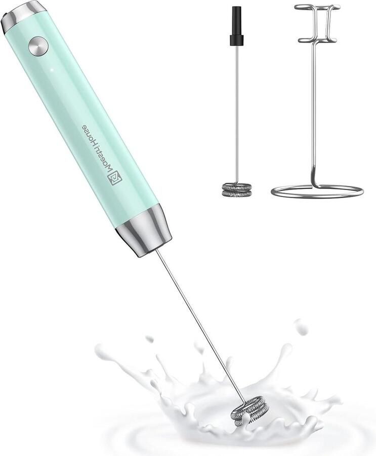 Oplaadbare Handheld Elektrische Melkopschuimer Foam Maker Waterdicht Rvs Garde voor Lattes Cappuccino - Foto 1