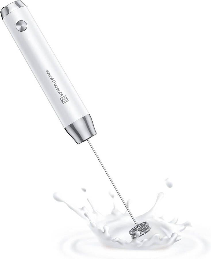 Oplaadbare handheld elektrische melkopschuimer waterdichte afneembare garde drankmixer roestvrijstalen schuimer voor latten cappuccino