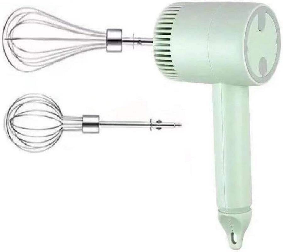 Oplaadbare Handmixer USB Elektrisch Garde met 3 Snelheden voor Beslag Pudding & Eieren