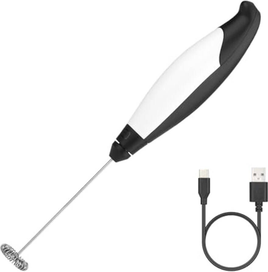 Oplaadbare Handzame Melkopschuimer met 3 Snelheden voor Latte en Mocha