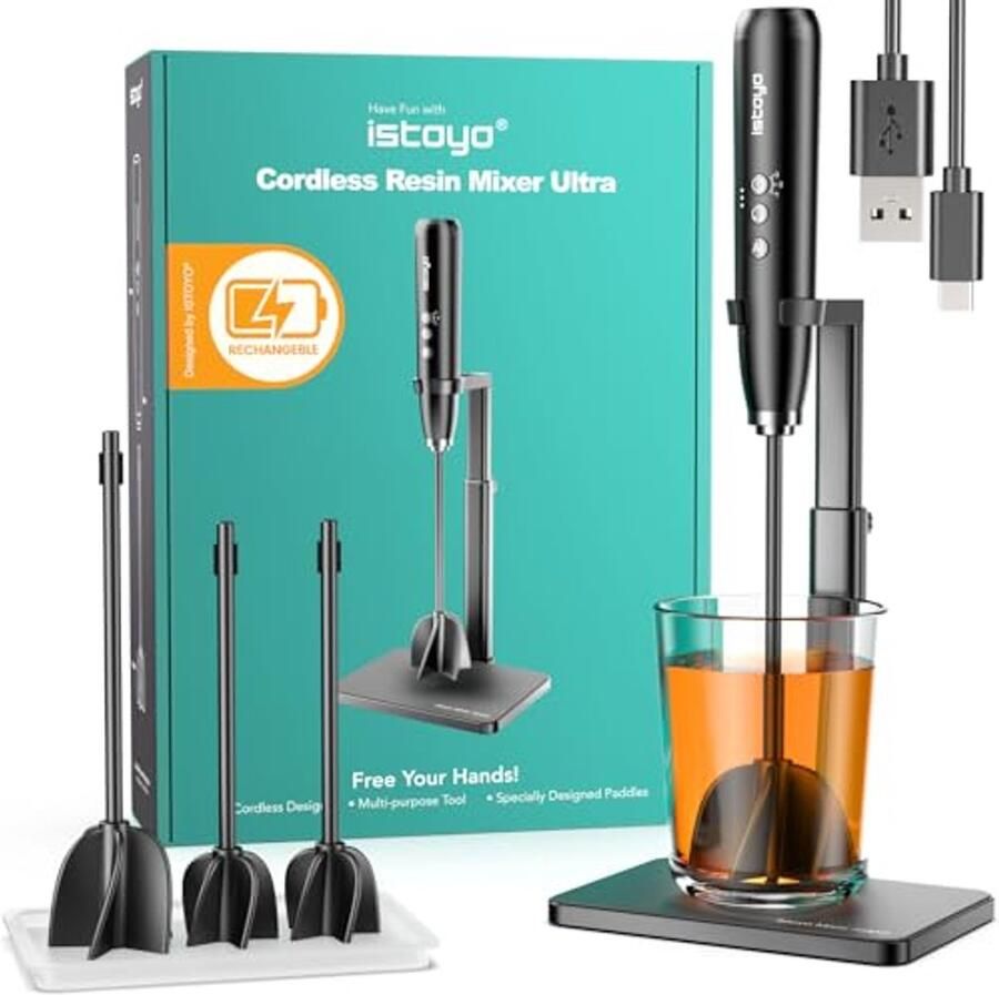 Oplaadbare Harsmixer Ultra met Drie Snelheden en AI-modus voor Epoxyhars
