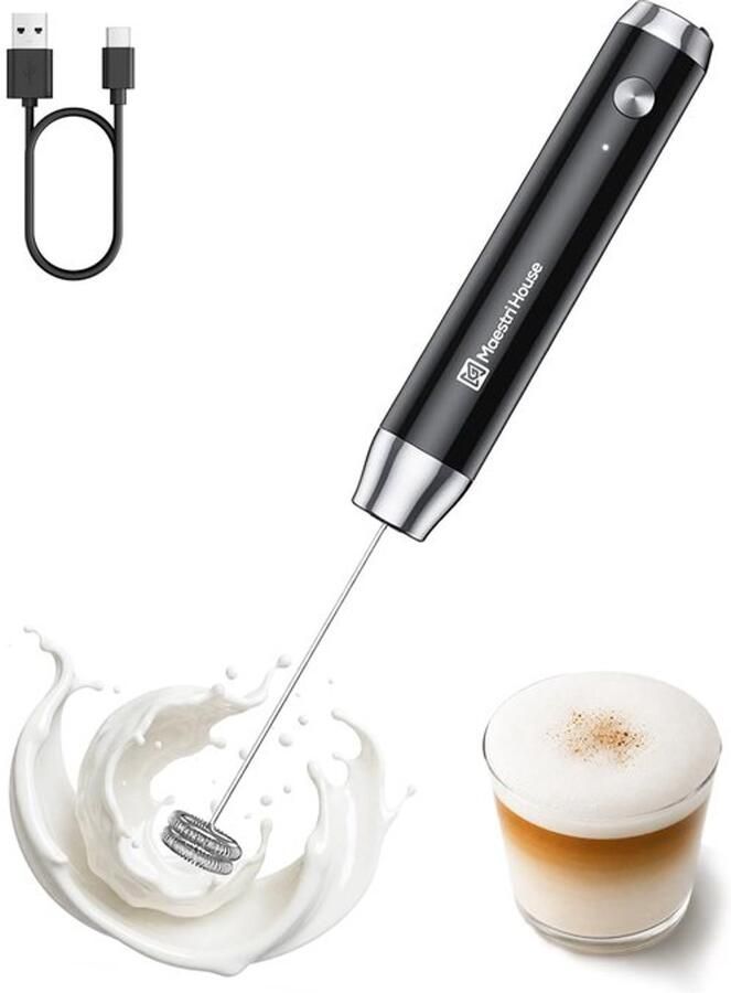 Oplaadbare Melkopschuimer Draagbare Elektrische Melkopschuimer， Waterdichte schuimmaker voor Koffie Latten Matcha Cappuccino Warme Chocolademelk NS