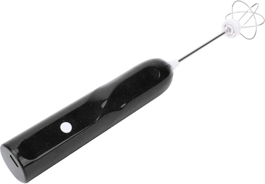 Oplaadbare Milk Frother Melkopschuimer Elektrisch Koffie Maken 2 Opzetstukken 19 x 10 x 5 cm Zwart
