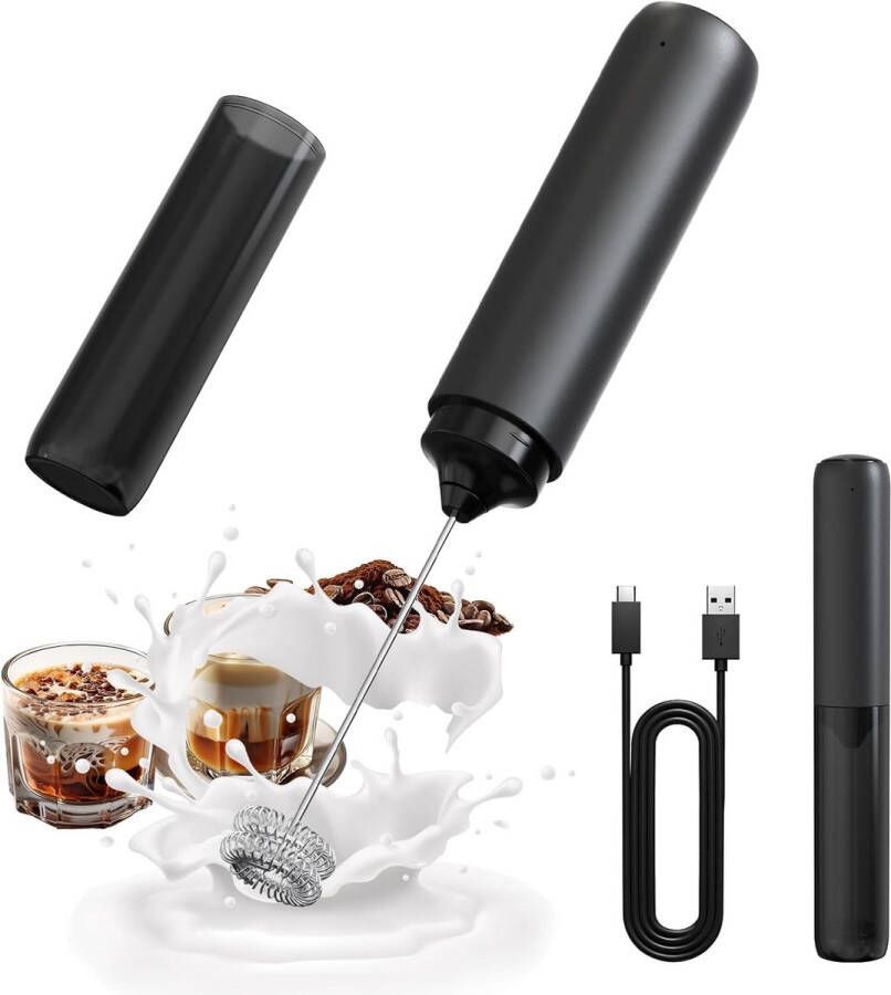Oplaadbare Melkopschuimer Handbediend Elektrische Schuimmaker voor Koffie en Latte
