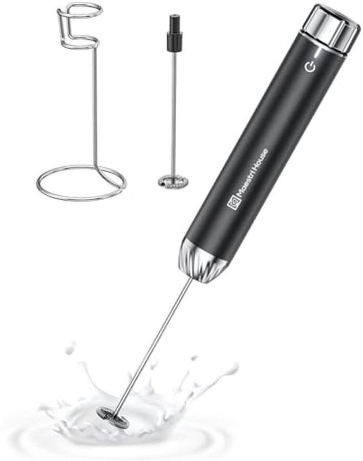 Oplaadbare Melkopschuimer met Snelheidsregeling Draagbare Elektrische Schuimmaker Waterdicht met Uitneembare RVS Garde voor Lattes