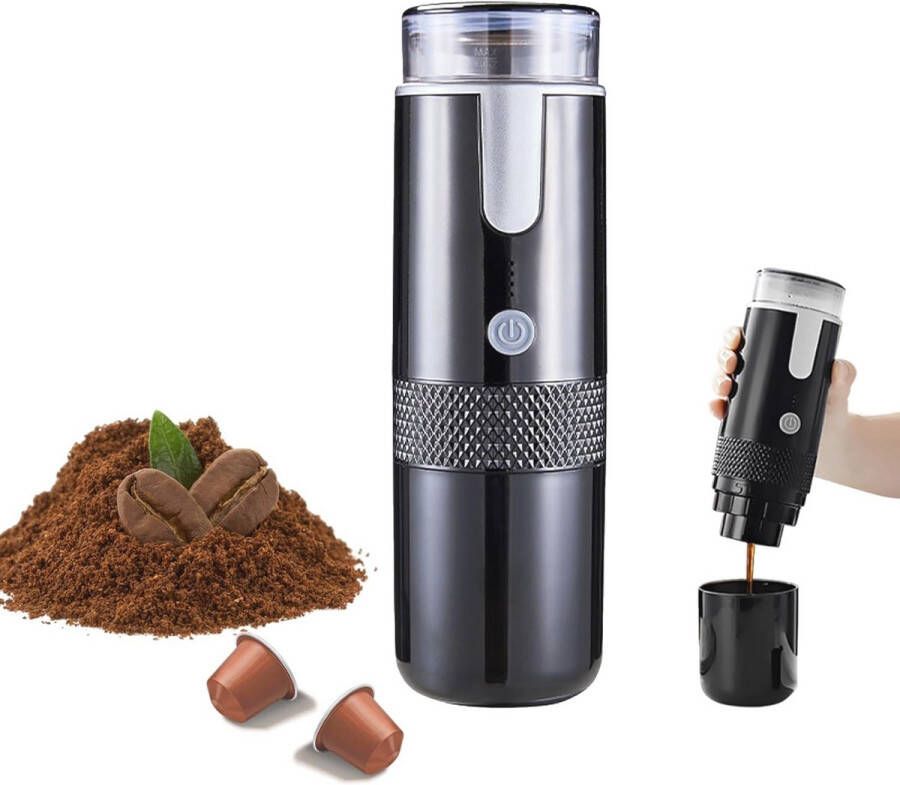Oplaadbare Mini Elektrische Espressomachine voor Koffiecapsules en Gemalen Koffie