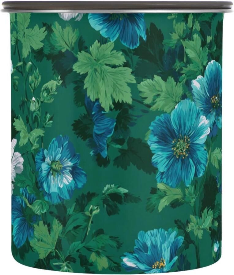 Opslag Container Keuken Pot Voedsel Bewaren Vacuüm Drukknop 900ml Bloem Blauw Emerald