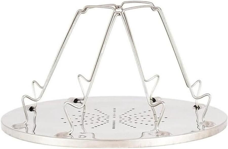 Opvouwbaar Broodrooster Rek Camping Broodrooster Buiten Koken Roestvrij Staal 22x12.5cm Zilver