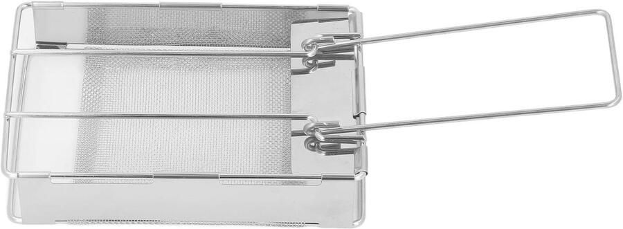 Opvouwbare Broodrooster Mini Grill Outdoor Koken Roestvrij Staal 22 x 17 x 2 cm Zilver