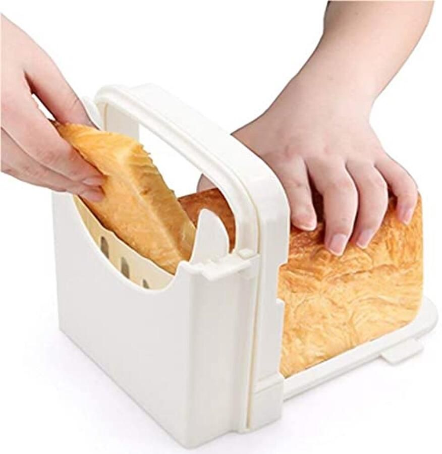 Opvouwbare Broodsnijmachine met Verstelbare Dikte Snijmachine voor Perfecte Plakjes Toast Sandwiches en Meer