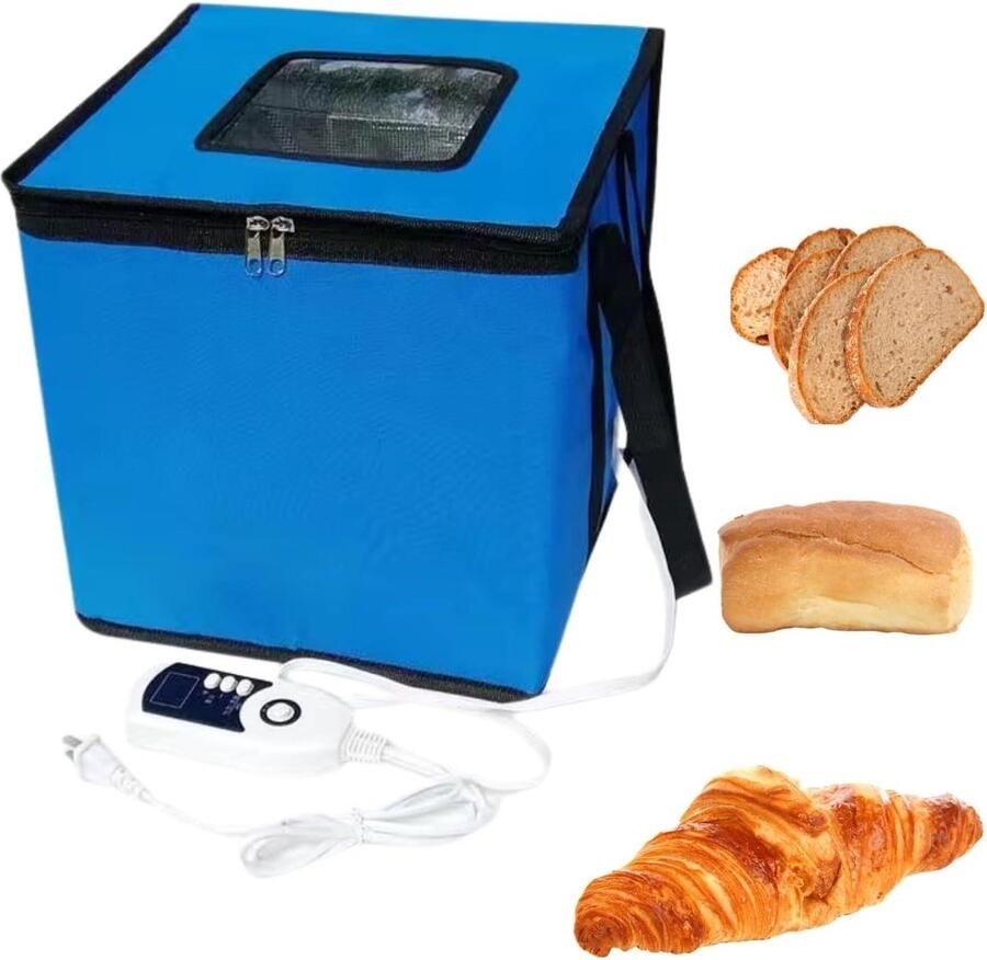 Opvouwbare Deeg Fermentatiebox Brood Rijskast Yoghurt Maker Brood Bakken Thuis Instelbare Temperatuur 34x34x34 cm Blauw