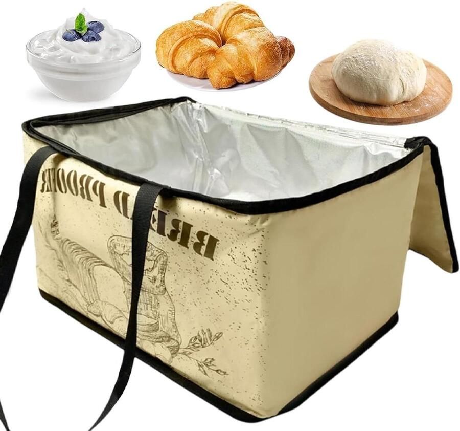 Opvouwbare Deegrijskast Broodrijskast Fermentatiebox Zuurdesem Rijzen Digitale Thermostaat Timer 40 x 33 x 25 cm Transparant