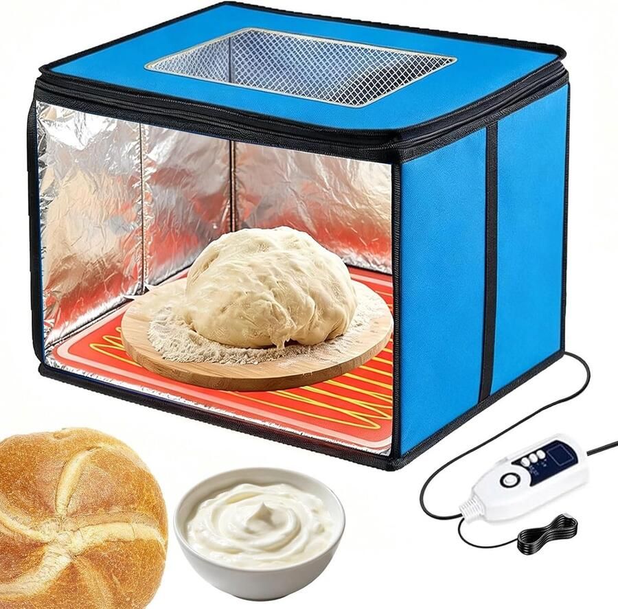 Opvouwbare Deegrijskast Fermentatie Incubator Brood Bakken Precisie Temperatuurregeling 35x35x35cm Zwart