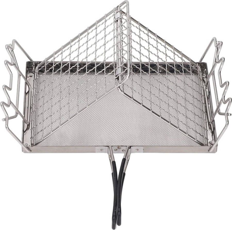 Opvouwbare Draagbare Camp Stove Broodrooster Camping Broodbrander Roestvrijstalen Outdoor Koken Broodrooster Picknick en Reizen