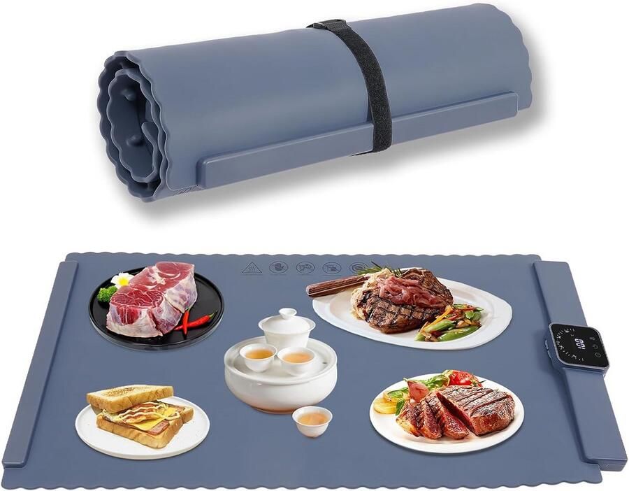 Opvouwbare Elektrische Warmhoudmat voor Buffet en Buffet Verstelbare Temperatuur (60-100°C)