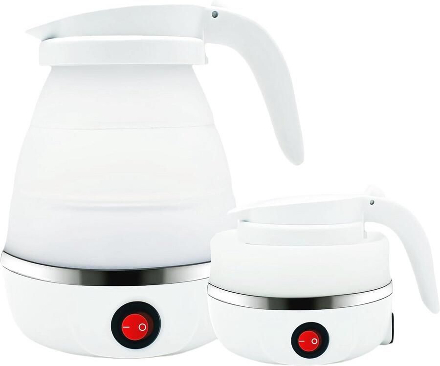 Opvouwbare elektrische waterkoker 600 ml Draagbare compacte waterkoker voor camping en reizen