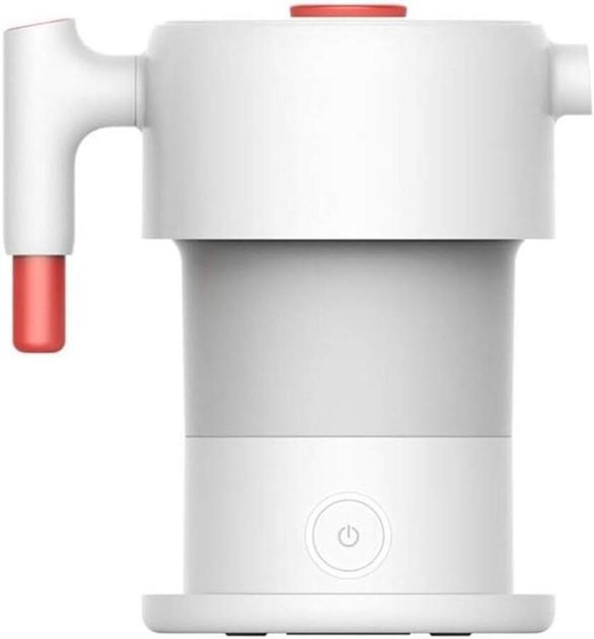Opvouwbare Elektrische Waterkoker Reis Waterkoker Water Koken Compact Opvouwbaar 0.6L Wit