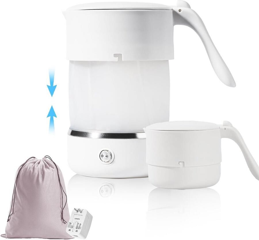 Opvouwbare Elektrische Waterkoker voor Reizen met Dubbele Spanning