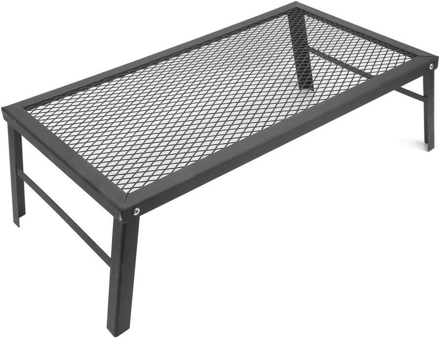 Opvouwbare Grill Camping Rooster Buiten Koken Stevig Gelast Ontwerp 56 x 31 cm Zwart