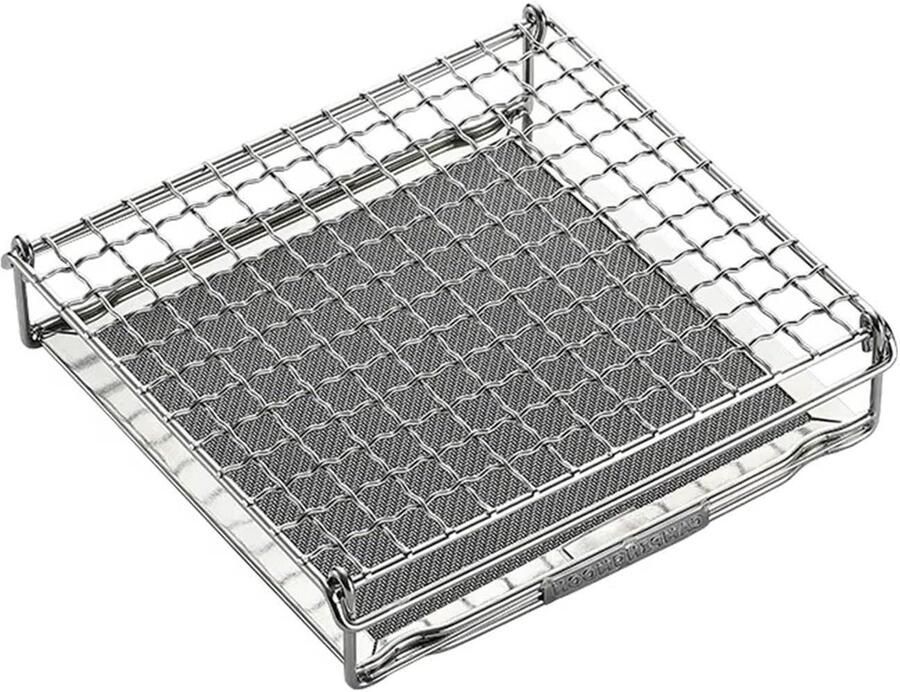 Opvouwbare Grillmat BBQ Rek Outdoor Koken Antiaanbak Oppervlak Medium Zilver