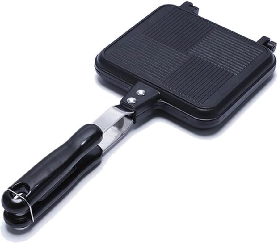 Opvouwbare grillpan Klapgrill pan Ontbijt maken Anti-aanbaklaag Niet gespecificeerd Zwart