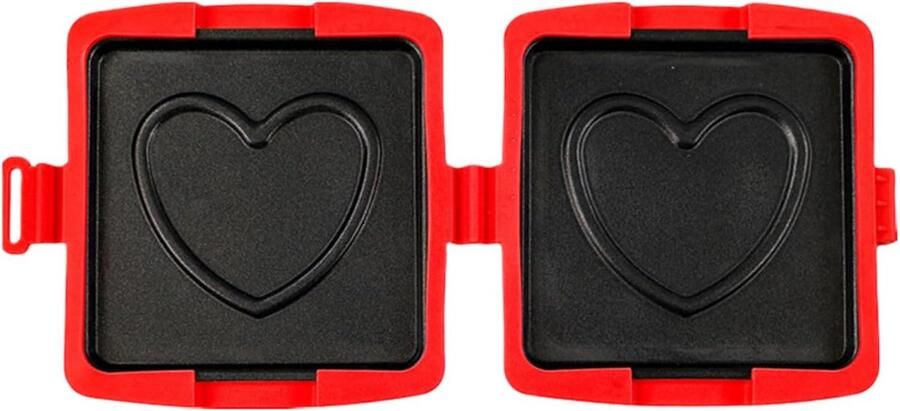 Opvouwbare Grillpan Sandwichmaker Bakplaat Snelle Snacks Maken Antiaanbaklaag Compact Opvouwbaar Rood