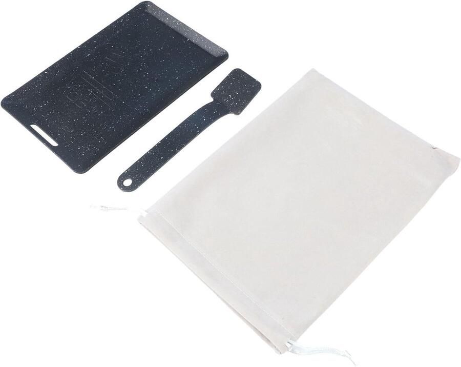 Opvouwbare Grillplaat Bakplaat Buiten Kamperen Koken Instelbare Temperatuur 13x20 cm Zwart