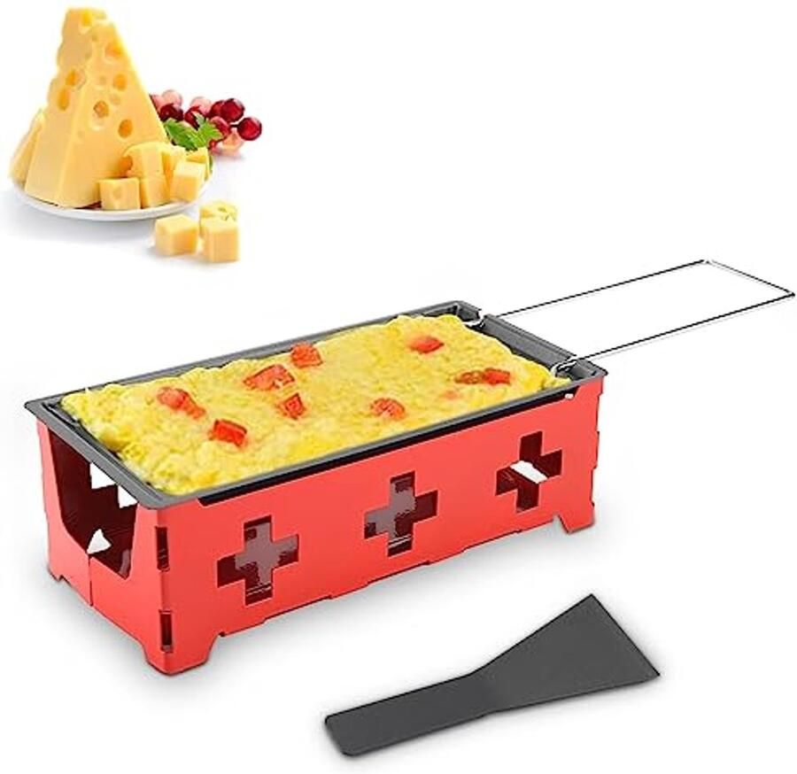 Opvouwbare Kaasraclette Set met Mini Waxinelichtje voor Grillen