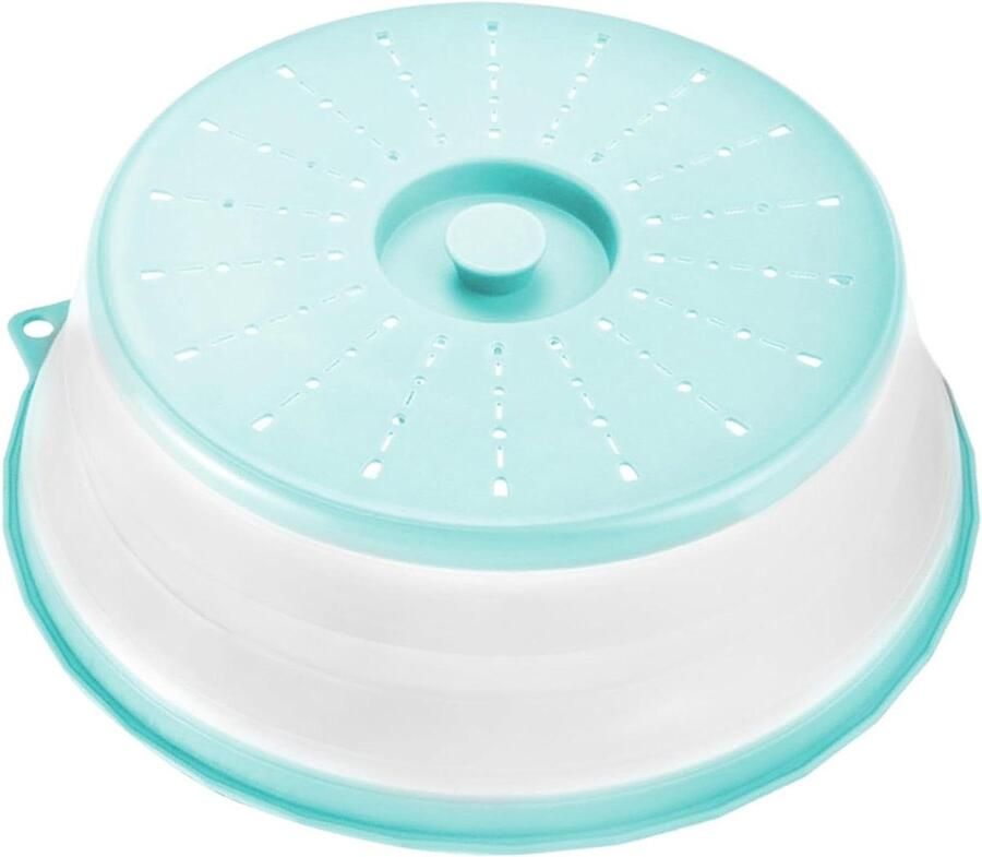 Opvouwbare Magnetronhoes Magnetron Deksel Voedsel Opwarmen Ventilatiegaten 285 x 275 cm Blauw