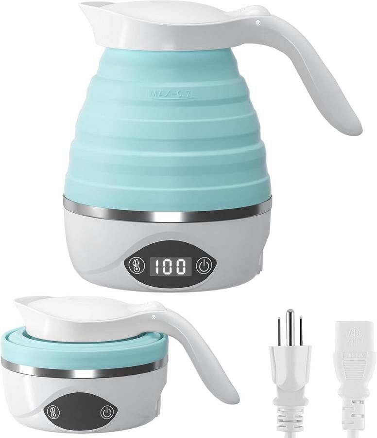 Opvouwbare Mini Waterkoker Reizen 110V 220V Dual Voltage Waterkoker