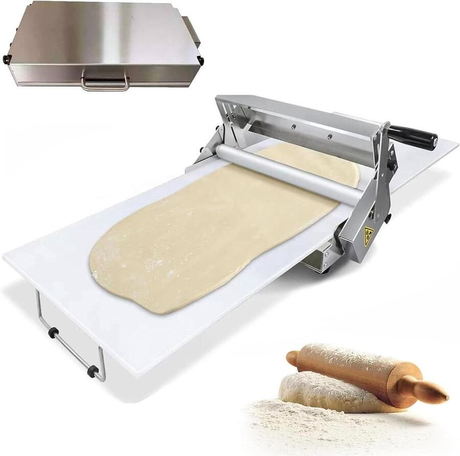 Opvouwbare Pastamachine Deegroller Machine Verse Pasta Maken 56 Dikte Instellingen 0-25 mm Zilver