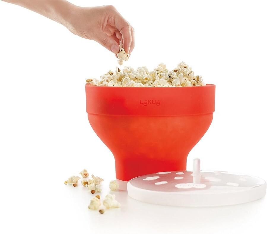 Opvouwbare Popcornkom voor Gezond Koken Siliconen 2800 ml