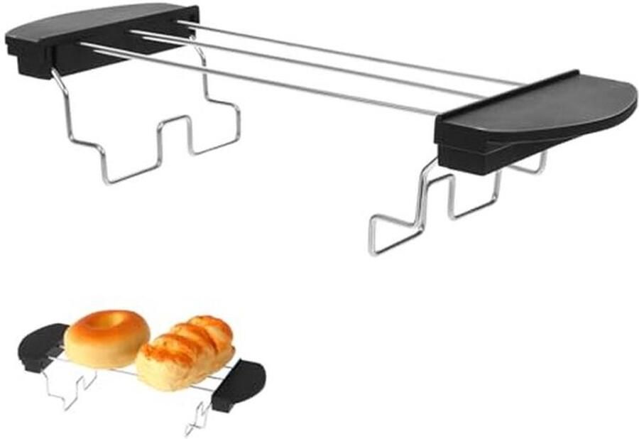 Opvouwbare RVS Broodrooster Keuken Warm Rek voor Toast en Brood