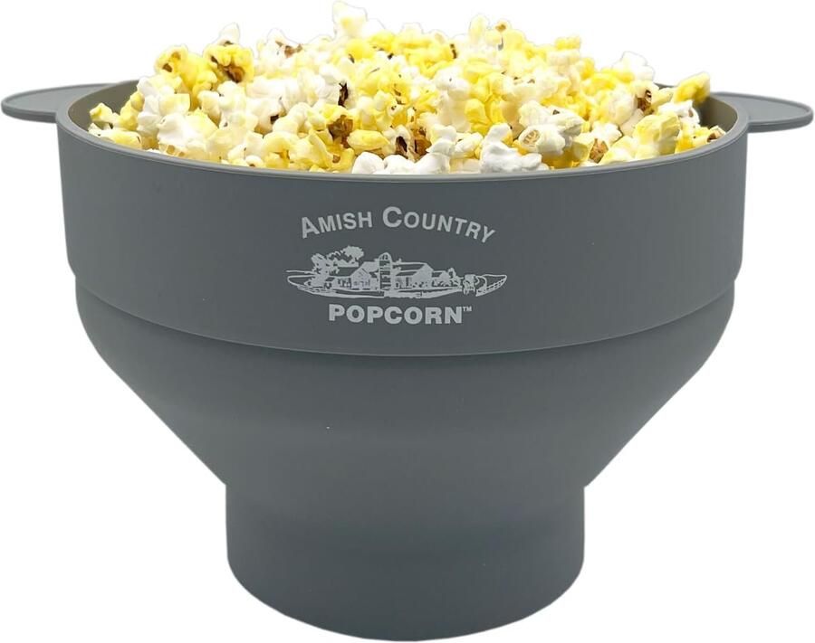 Opvouwbare Siliconen Magnetron Popcorn Popper met Handgrepen BPA-vrij