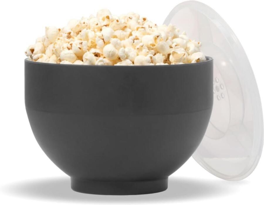 Opvouwbare Siliconen Popcornmaker voor Magnetron Milieuvriendelijk en Afvalvrij 9 3 Kopjes Gepofte Popcorn