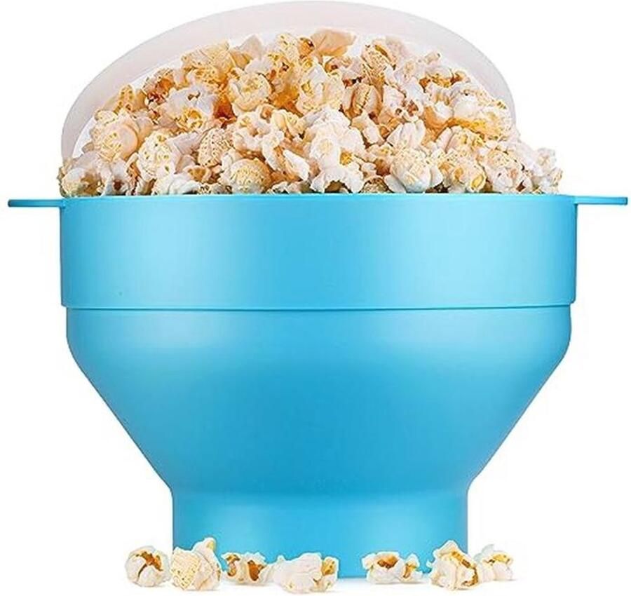 Opvouwbare Siliconen Popcornmaker voor Magnetron Veilig en Handig