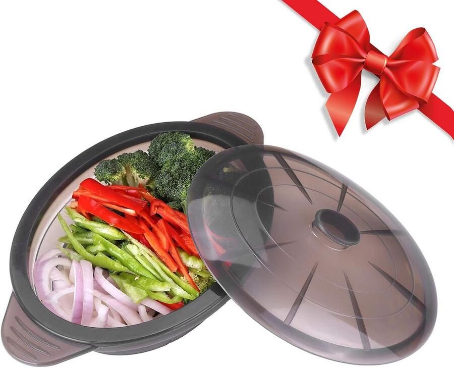 Opvouwbare Siliconen Stoommand voor Magnetron BPA-Vrij Kookgerei