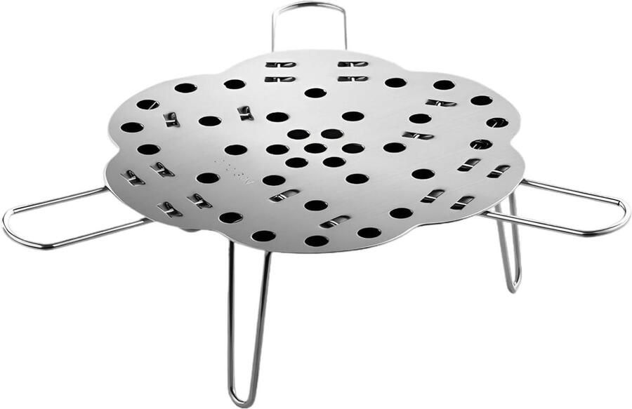 Opvouwbare stoommand Keuken accessoire Gezond koken Intrekbaar ontwerp 15 cm gevouwen Zilver