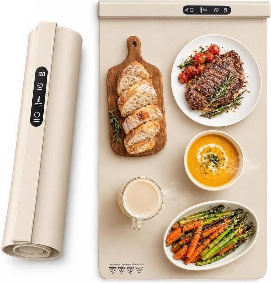 Opvouwbare Warmhoudplaat Zwart 40 x 30 cm Hittebestendig Siliconen Voor Gerechten